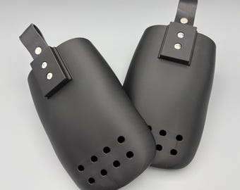 Gants de contention rigides pour entraves en cuir noir