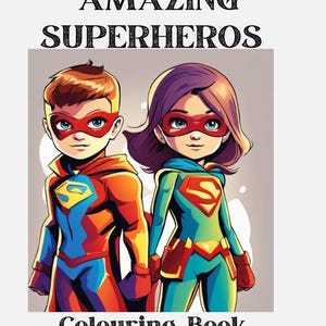 Superhéroes asombrosos - Libro para colorear: deja volar tu imaginación - Libro digital/eBook