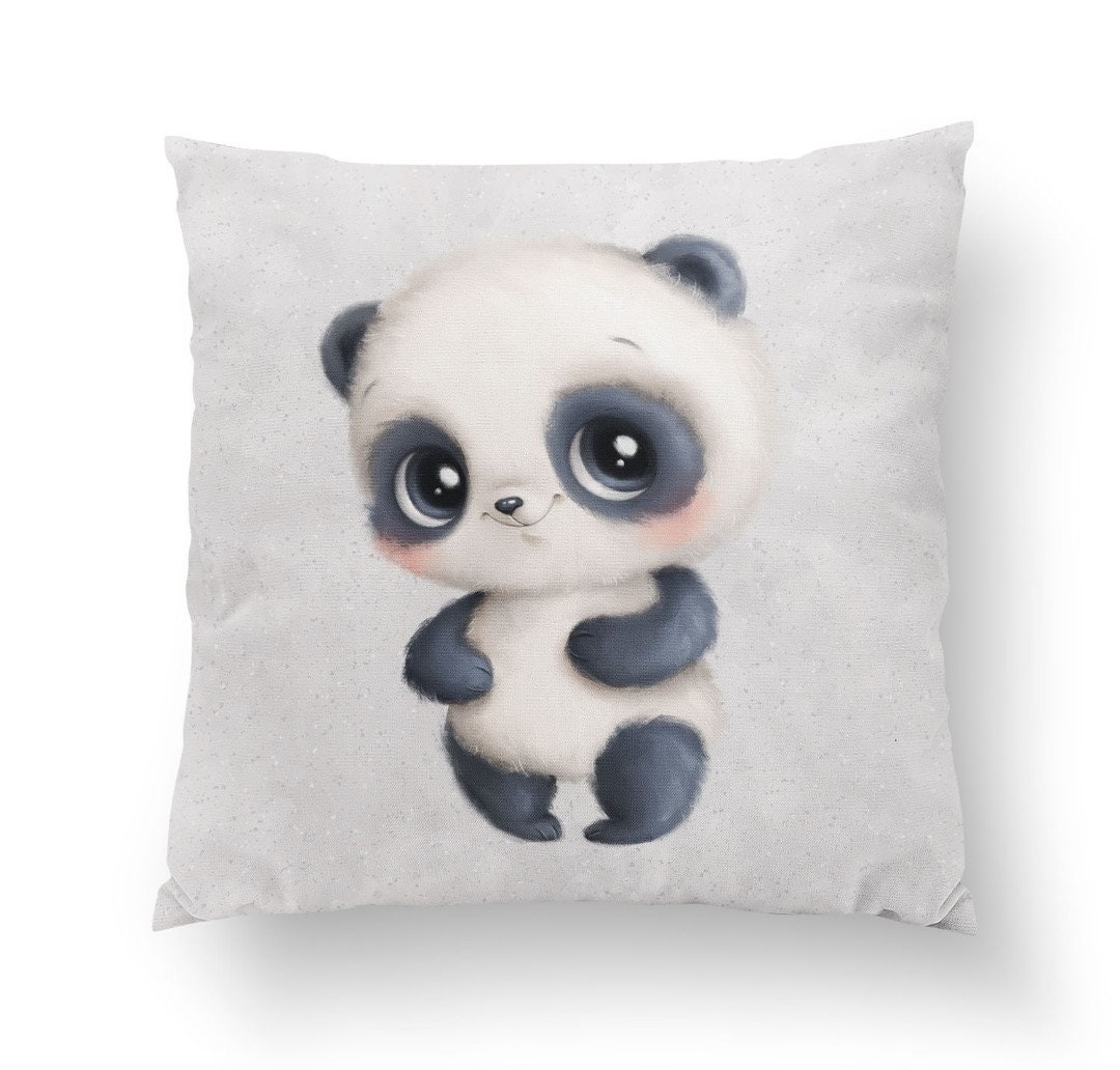 Coussin de sol enfant forme ronde en coton PANDA pas cher 