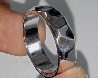 Sterling Silver Men's Wedding Band: 6.5mm Polished Comfort Fit