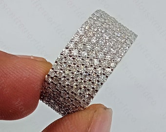 Lab Grown Diamond Full Eternity Pave Set Band