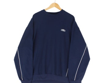 Vintage Umbro Sweatshirt Oversized Blue Small Logo Mens Size 2XL