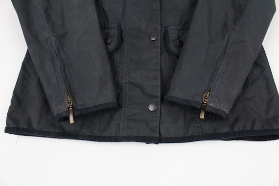 Barbour Utility Jacket Waxed Cotton Coat Blue Reg… - image 4
