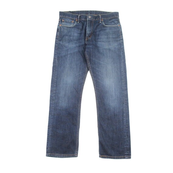 Levis 504 Jeans Regular Straight Blue Denim Zip Fly Bottoms Mens W32 L29 Etsy