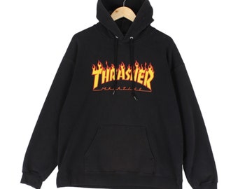 Sweat à capuche vintage Thrasher Spell Out sweat noir homme taille M