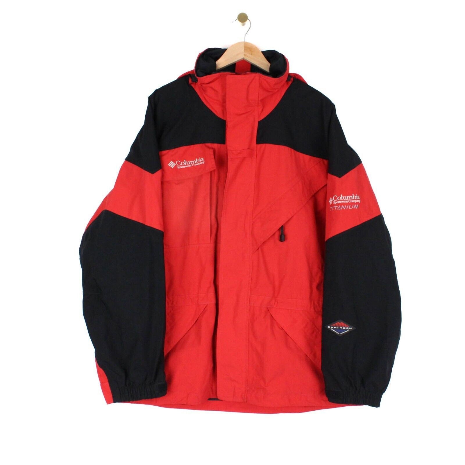 Columbia titanium sale red jacket