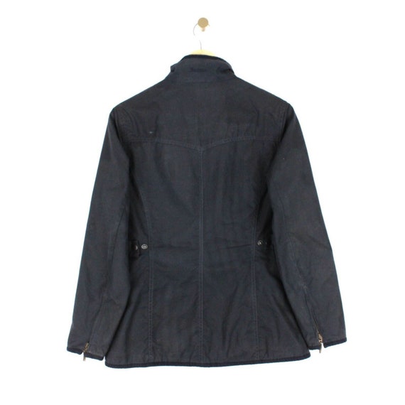 Barbour Utility Jacket Waxed Cotton Coat Blue Reg… - image 2