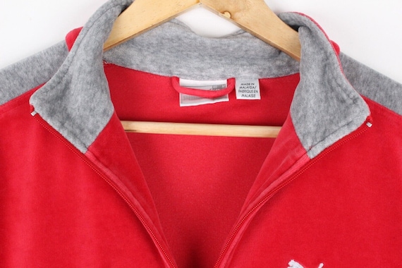 Puma Vintage Jacket Velour Tracksuit Top Red Y2K … - image 4