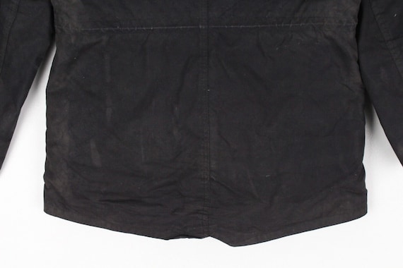 Barbour Kelsall Waxed Cotton Parka Jacket Black  … - image 8