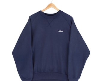 Vintage Umbro Rundhals-Sweatshirt Oversized 90s Blau Herren Größe L