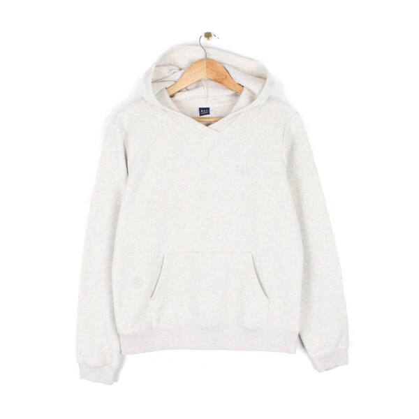 Sweatshirt Vintage Gap Années 80 – Gris, Taille M, Motif Cœur Abstrait !