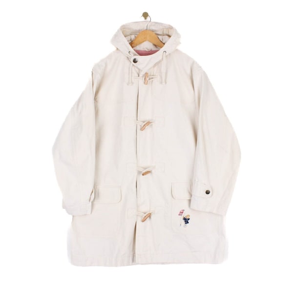 Parka Disney vintage Donaldson brodé crème à capuche homme taille XL