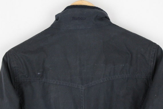 Barbour Utility Jacket Waxed Cotton Coat Blue Reg… - image 9
