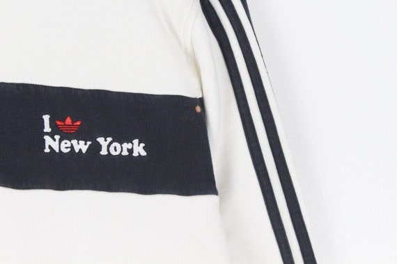 Vintage Adidas Sweatshirt White Three Stripes Sle… - image 2