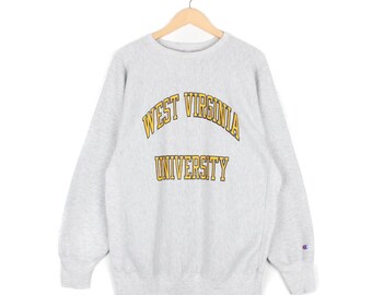 Champion Vintage Sweatshirt 90er Jahre USA West Virginia Universität Herren Größe XXL