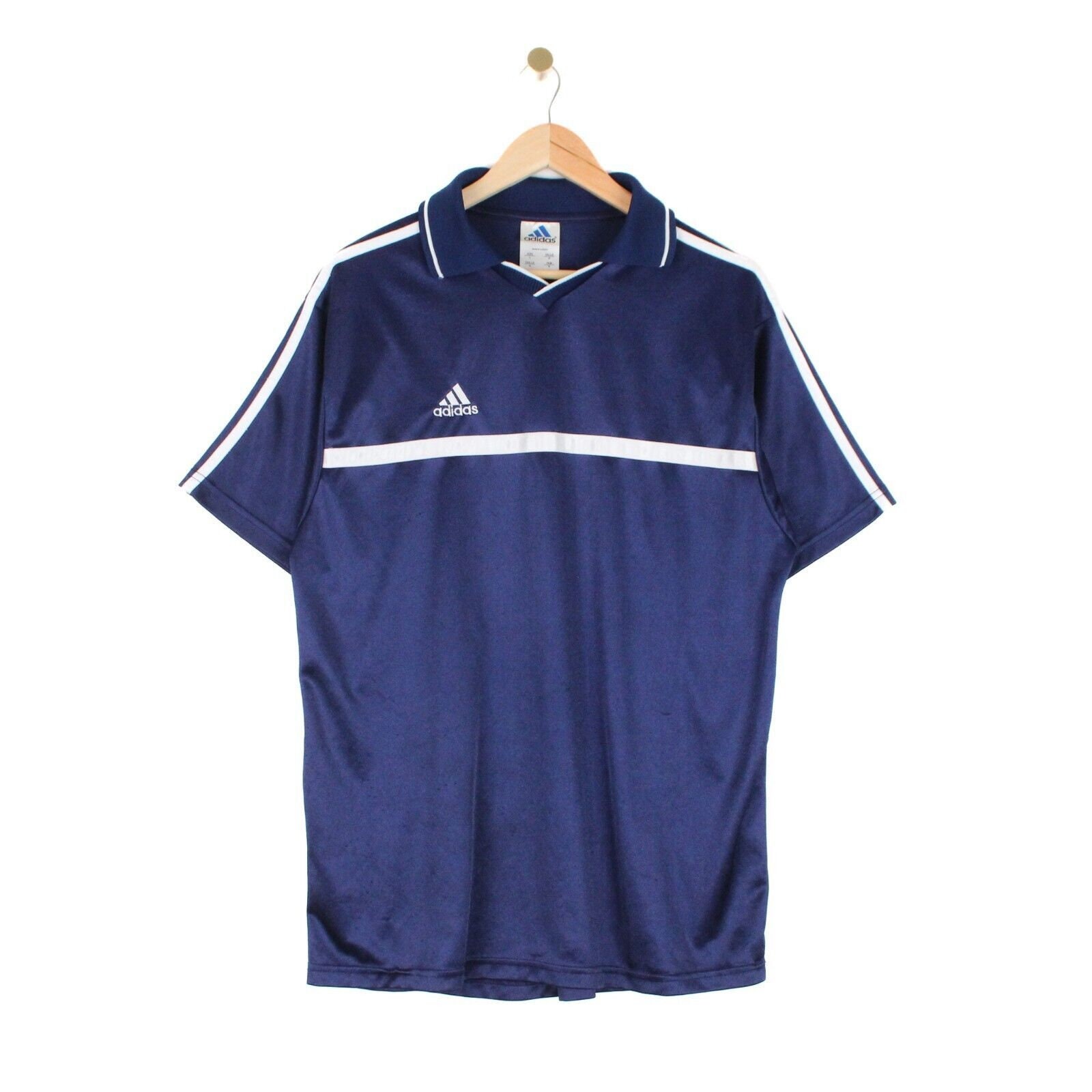 Vintage Adidas Polo Shirt Polyester 90s Retro Collared Blue - Etsy