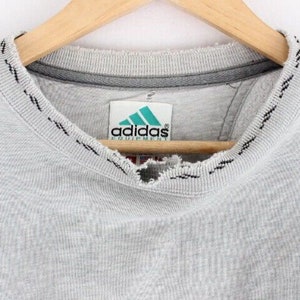Vintage Adidas Equipment Sweatshirt 90er Jahre Spell Out Grau Herren Größe L Bild 3