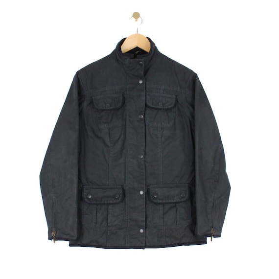 Barbour Utility Jacket Waxed Cotton Coat Blue Reg… - image 1