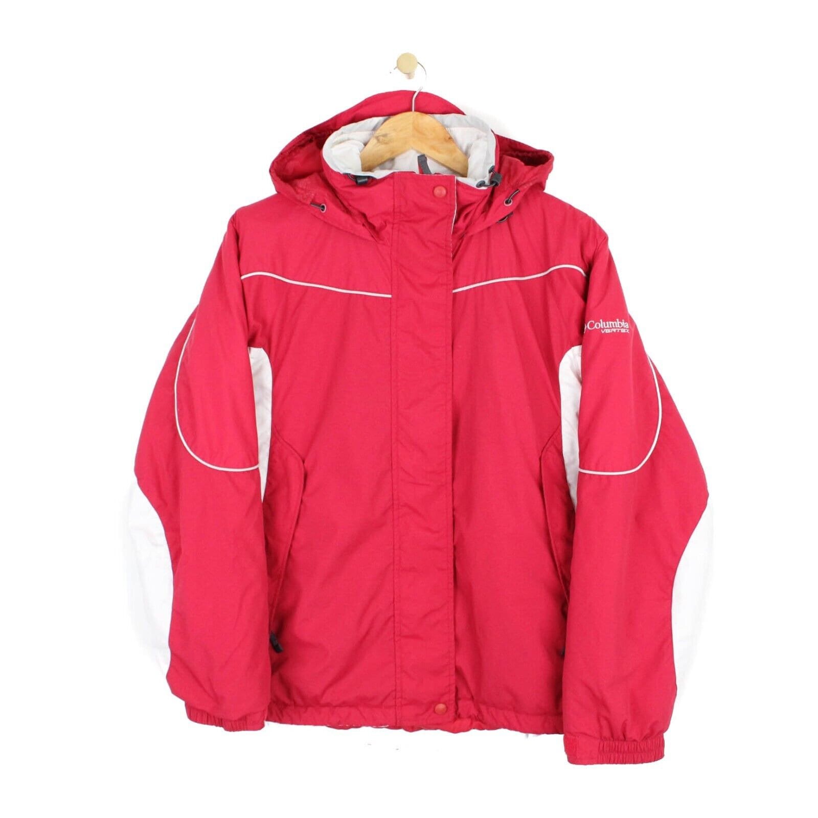 Columbia Vertex Jacket Water Resistant Coat Insulated Red Hooded 