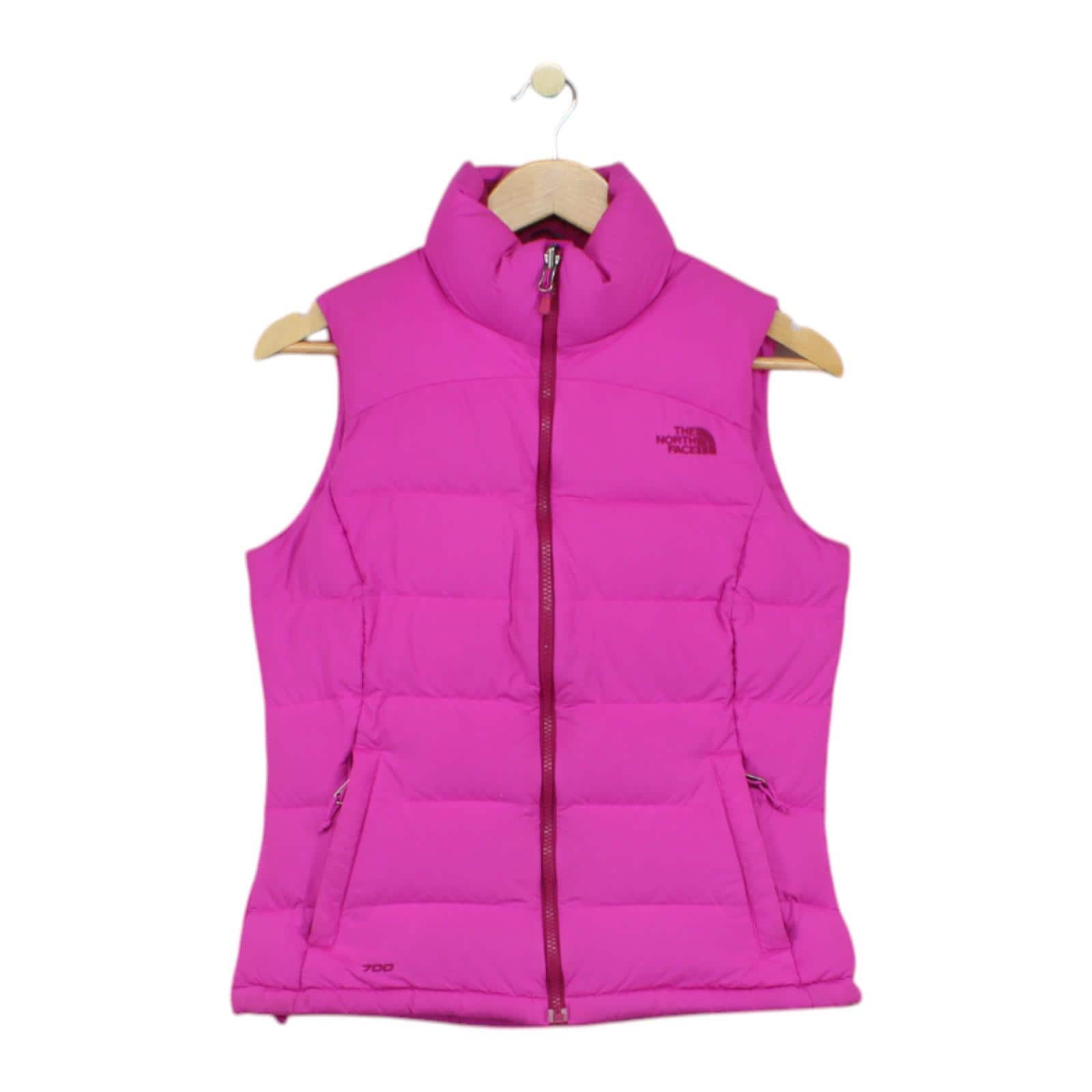 North Face 700 Down Puffer Vest Jacket Womens Size S Pink Outdoor