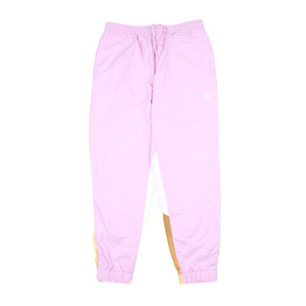 Adidas Tracksuit Bottoms Track Pants Pink Nylon Retro Style Womens Size 12