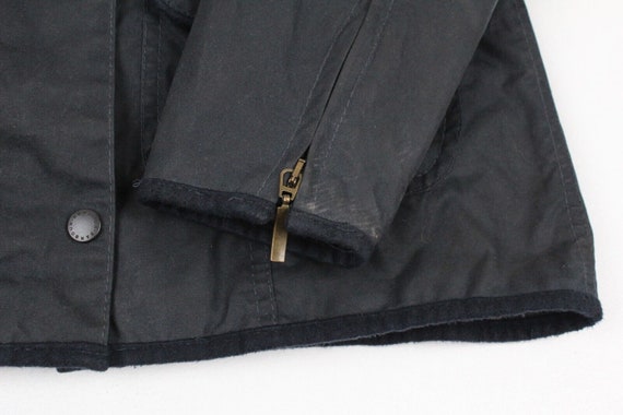 Barbour Utility Jacket Waxed Cotton Coat Blue Reg… - image 5