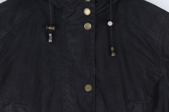 Barbour Kelsall Waxed Cotton Parka Jacket Black  … - image 4