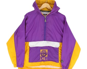 vintage Louis State University 1/4 Zip anorak veste des années 90 violet femmes taille L