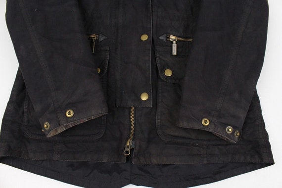 Barbour Kelsall Waxed Cotton Parka Jacket Black  … - image 3