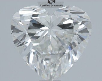 1 CT Heart Lab Grown Diamond H VS1 IGI Certified CVD Diamond