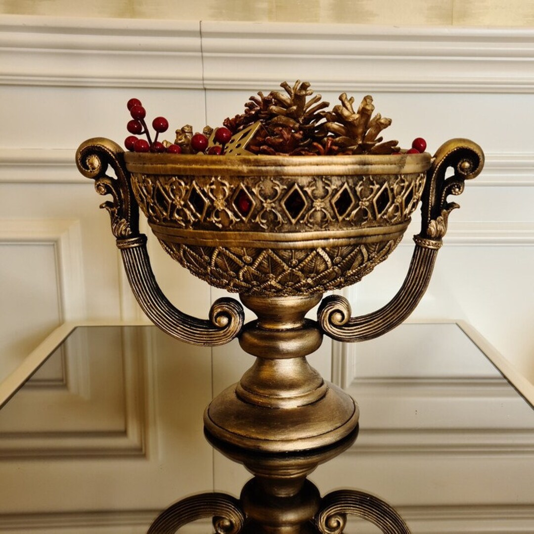 Gold Elegant Fruit Bowl Entryway Luxury Flower Bowl Gold Etsy