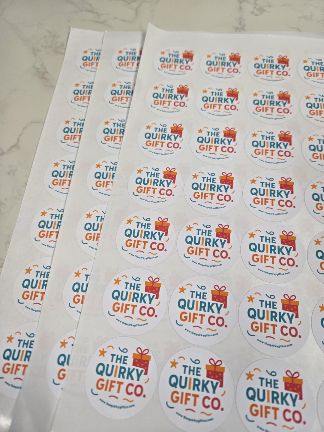 Personalized Logo Stickers: Matte Business Branding Labels, 37mm Round ...