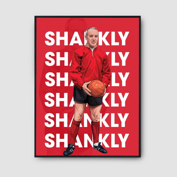 Bill Shankly Print, Wall Print, Liverpool Artwork, Unique football Gift