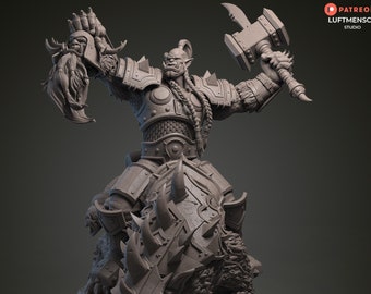 Figurine Orgrim Doomhammer Wow | World of Warcraft | Modèle imprimé en 3D | Cadeau pour joueur | wow Statue | Cadeau fait main | Geschenk Skulptur |