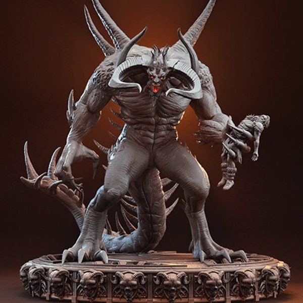 Diablo Lord of Schrecken Figur | Statue Diablo Classic fanart | Geschenk für Diablo-Fans | Diablo Figur | Handgefertigtes Geschenk | Dekofigurine