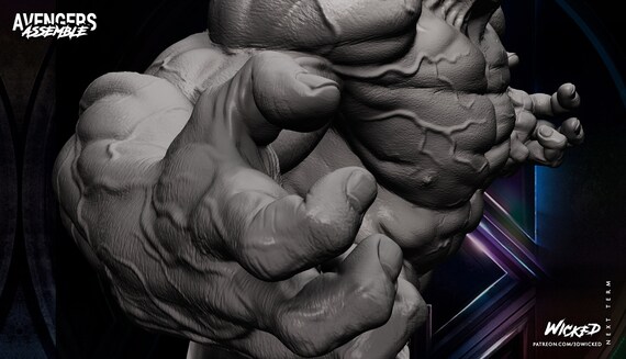 Hulk Figure Marvel Figur 3D Printed Model Decoration Statue