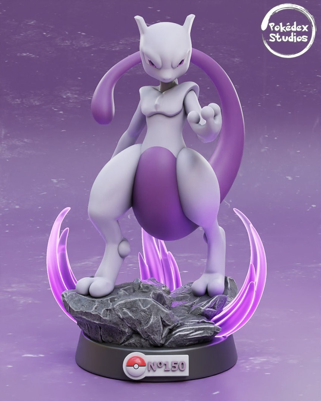 Mewtwo Figure With and With Out Helmet 