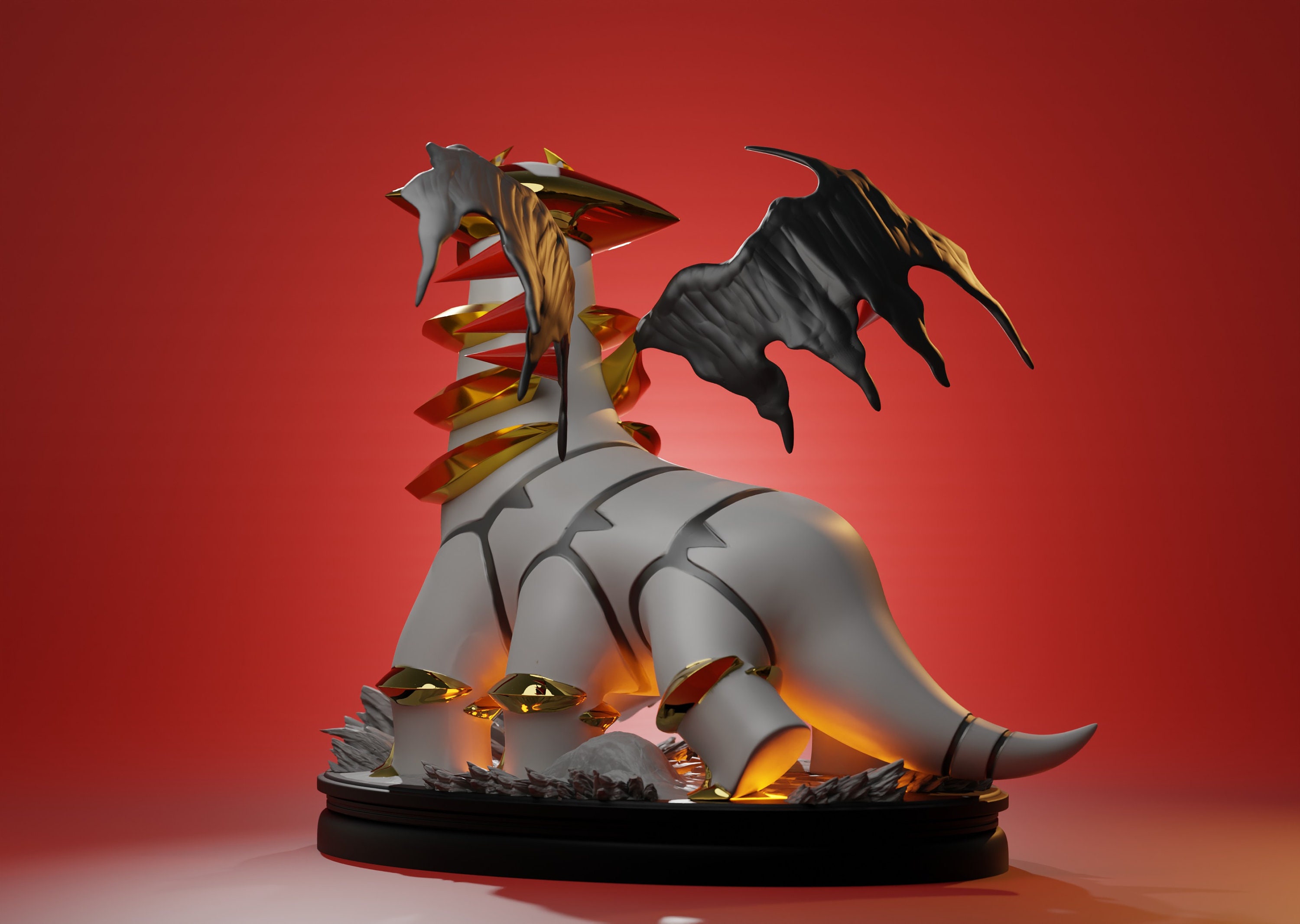 Giratina Pokemon Figure Statue Pokemonfanart Gift for Etsy UK