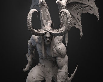 Figurine époustouflante Illidan Hurlorage | World of Warcraft | Modèle imprimé en 3D | Cadeau pour joueur | wow Statue | Cadeau fait main | Geschenk Skulptur |