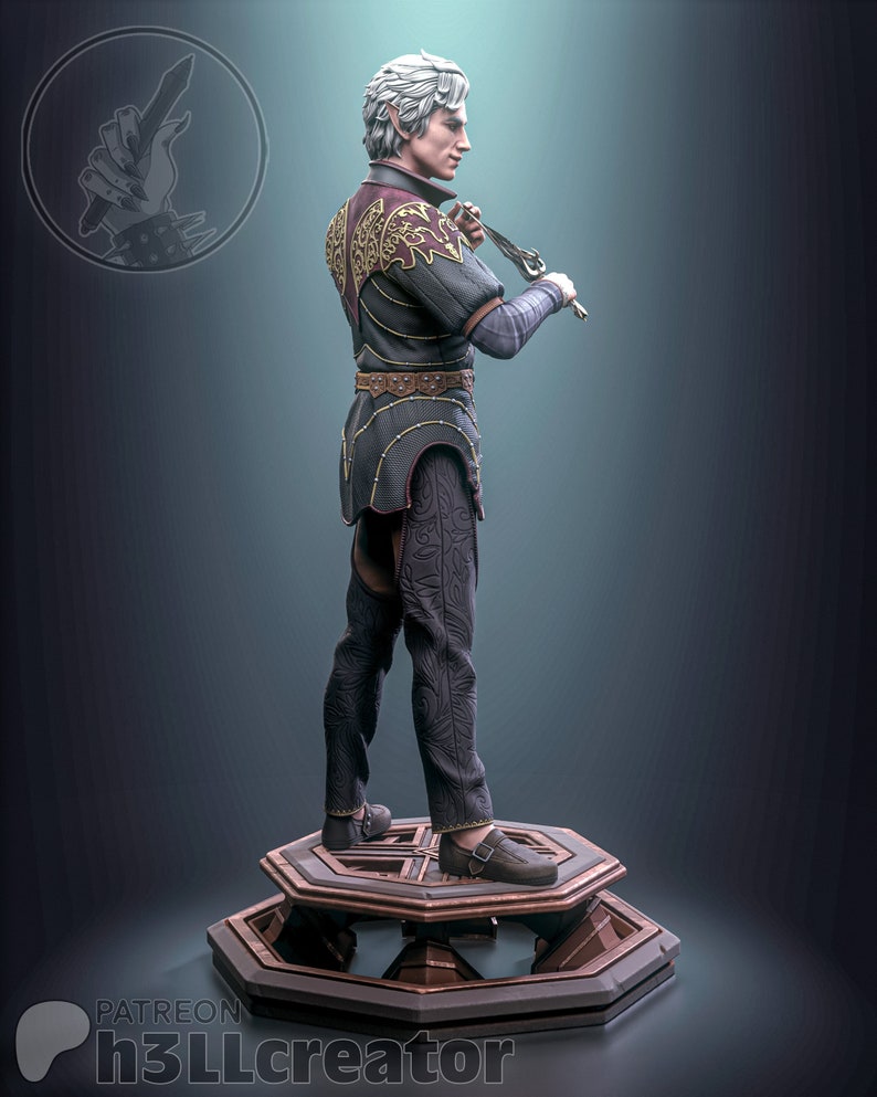 Astarion Baldurs Gate 3 Figura Stampa 8k Modello stampato in 3d / Regalo per giocatore / Statua BG3 / Regalo fatto a mano / Geschenk Skulptur / immagine 5