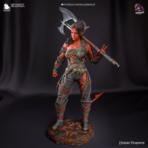 Karlach Baldurs Gate 3 Figura 8k Impresión Modelo impreso en 3D / Regalo para jugador / Estatua BG3 / Regalo hecho a mano / Geschenk Skulptur / imagen 4