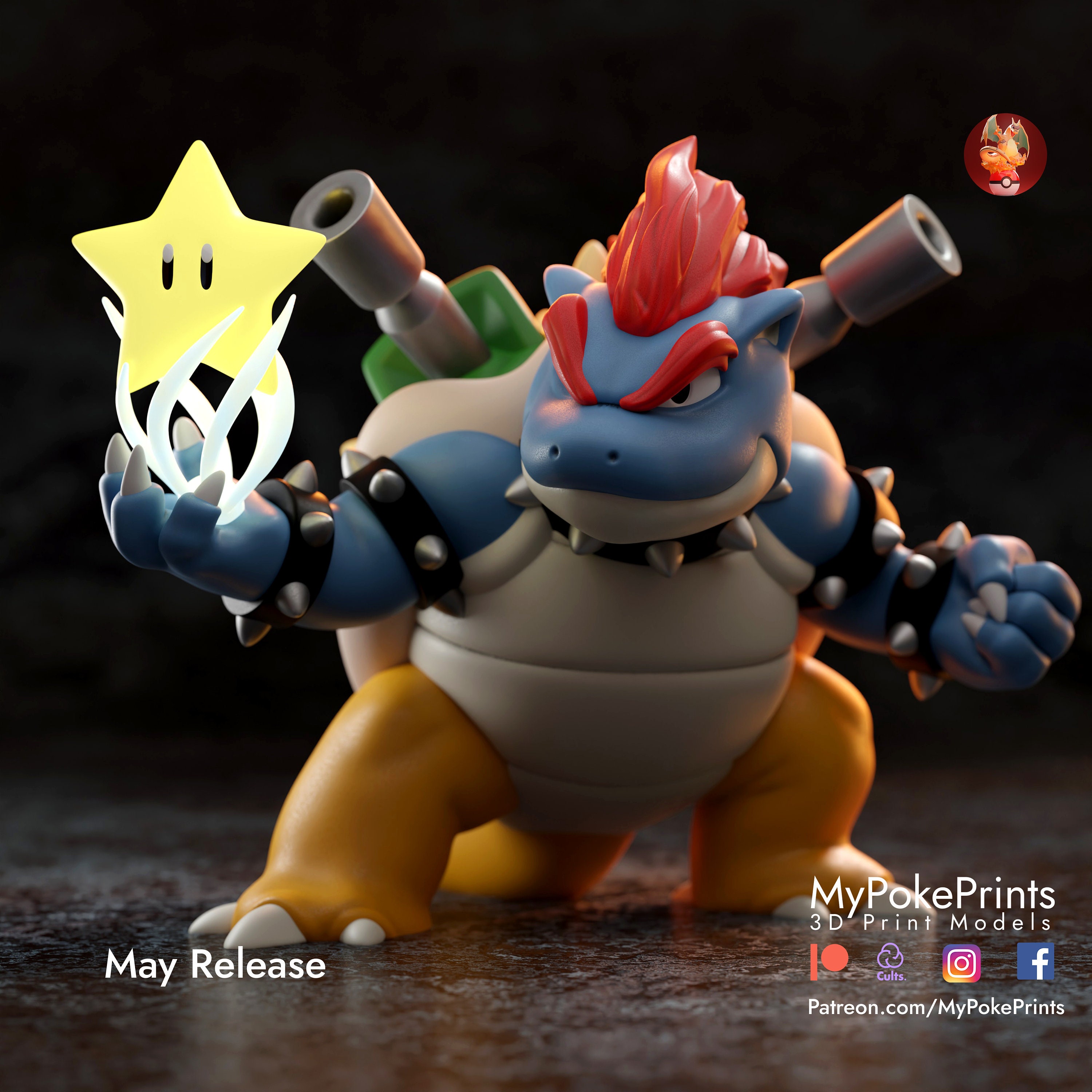 STL file SUPER MARIO Bowser Jr. CHRISTMAS TABLETOP FIGURINE 🐢・3D printer  design to download・Cults