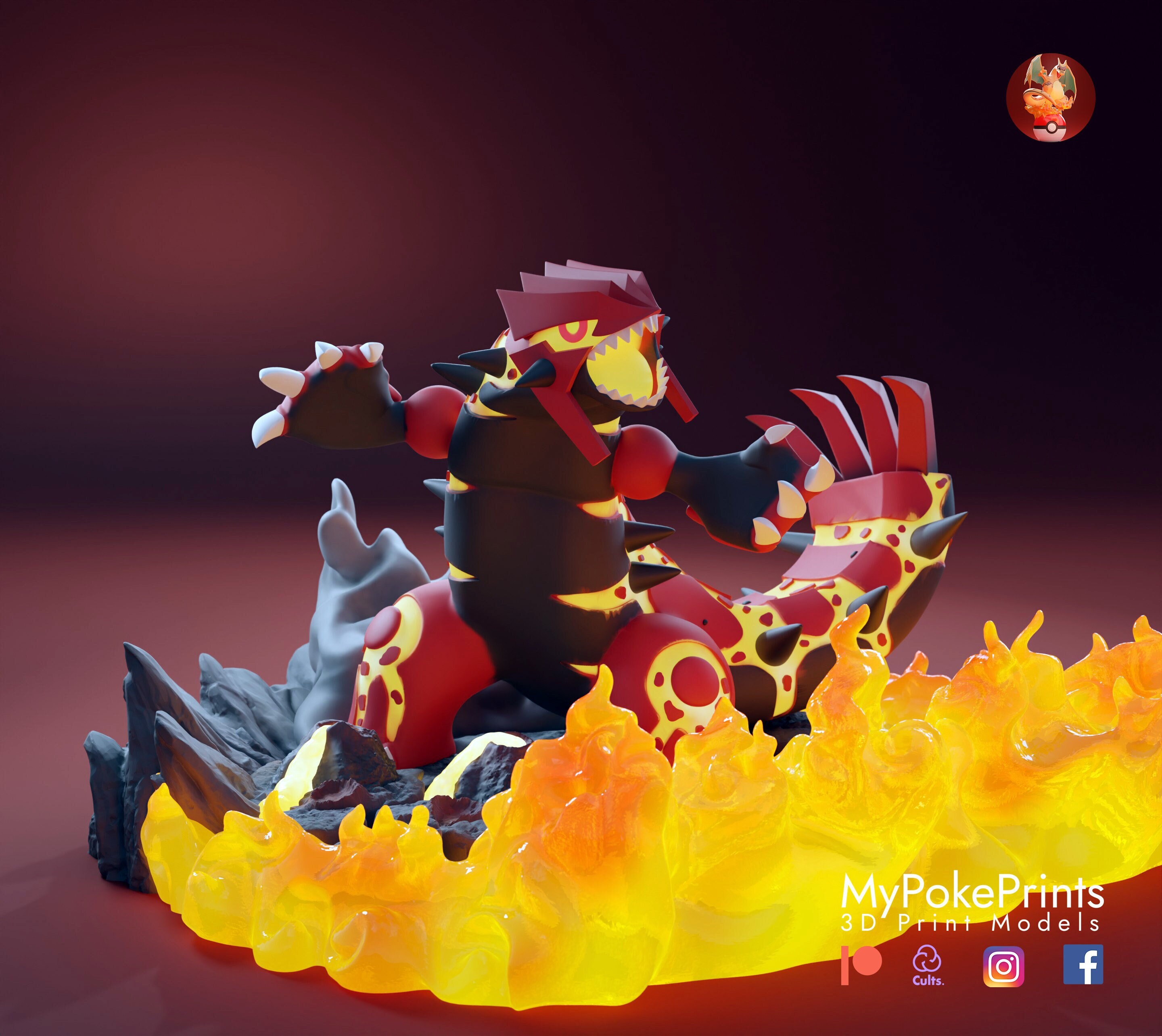 Mini Figura Pokemon Lendário Groudon - Edimagic em Promoção na