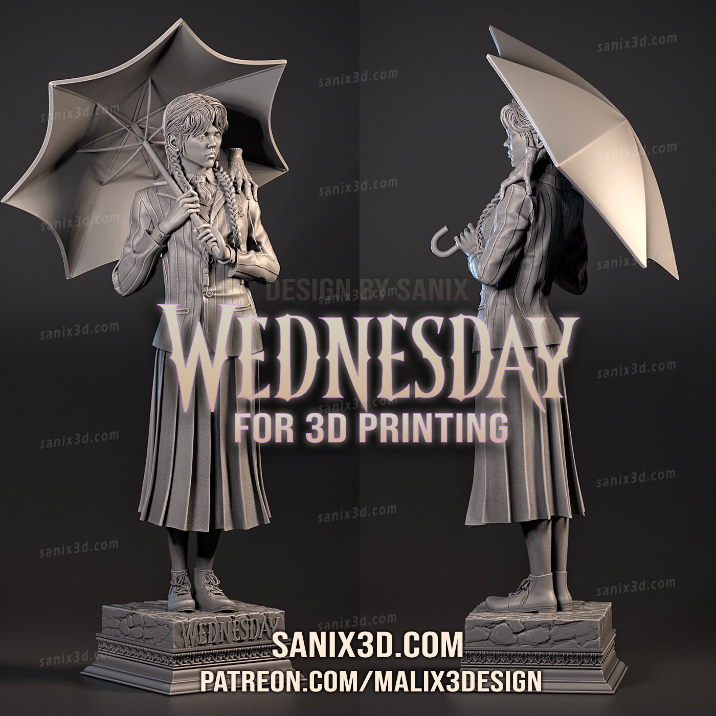 Wednesday Addams - figurine 3D