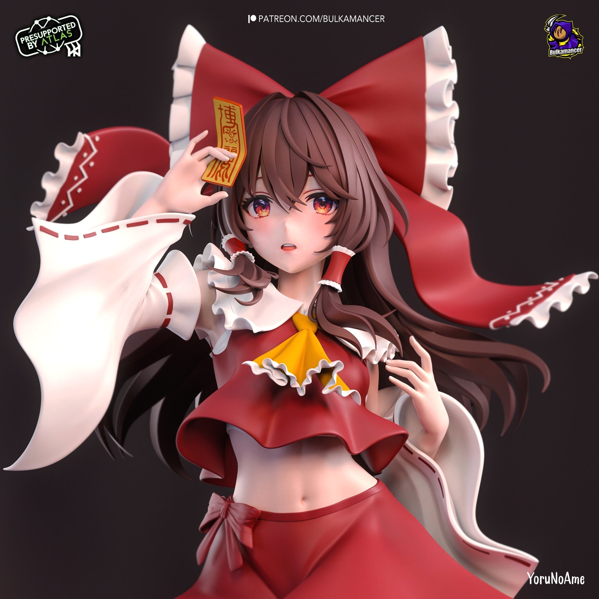 Reimu Hakurei Touhou Project Figure 8k Print 3d Printed Model Gift for  Gamer BG3 Statue Handmade Gift Geschenk Skulptur - Etsy