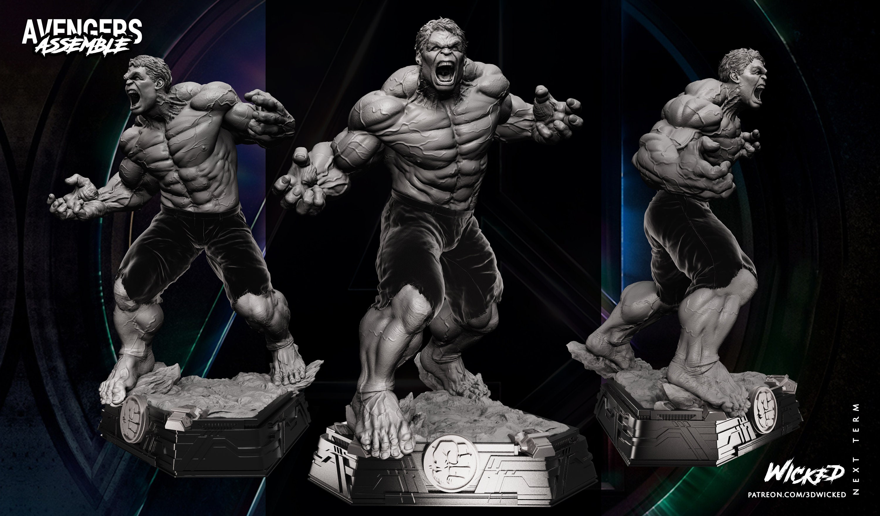 Hulk statuette Avengers résine Marvel Bruce Banner figurine