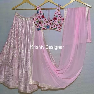Lehenga choli rose bébé pour femmes vêtements de mariage indiens Chaniya choli pour fille tenue de fête fonction porter des tenues indiennes lengha style bollywood