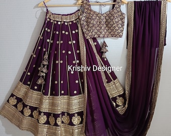 Lehenga choli for women indian Designer Wedding Wear Function Wear Party Wear Reception Wear Chaniya choli For Girls Georgette fabric lengha