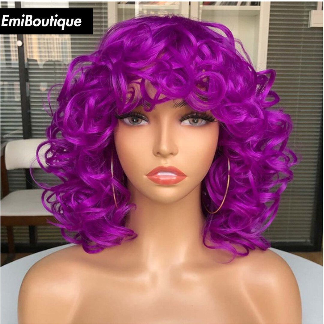 Short Hair Afro Curly Wig With Bangs For Black Women Cosplay Etsy short-hair-afro-curly-wig-with-bangs-for-black-women-cosplay-etsy