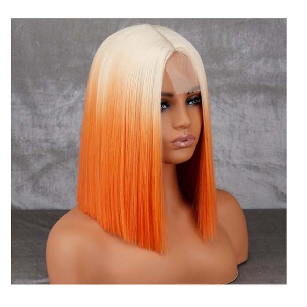 Orange Wig Etsy